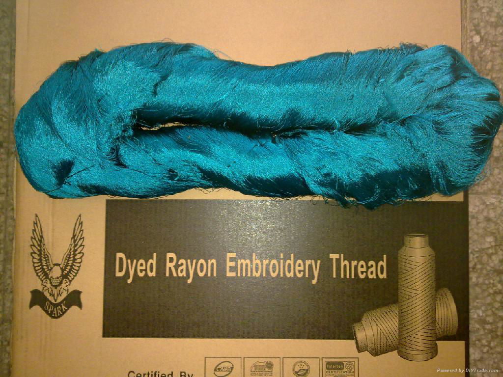 Rayon embroidery thread by hank