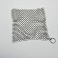 316 Stainless Steel Chainmail Scrubber Cast Iron Cleaner Ring screen mesh