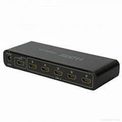 3D Matrix HDMI Switch 1080p 5input 1 output 