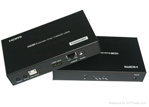 100m HDBaseT Ethernet Extender with POE & USB Port