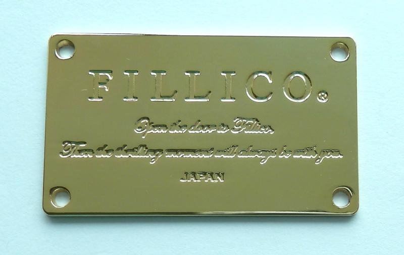 Shiny Gold Metal Label Plate 2
