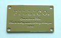 Shiny Gold Metal Label Plate 2