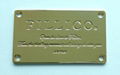 Shiny Gold Metal Label Plate