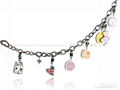 Shiny Metal Bracelet with Epoxy Charms 3