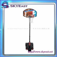 Portable Basketball Stand Backboard Hoop Net Set Height Adjustable With Wheels