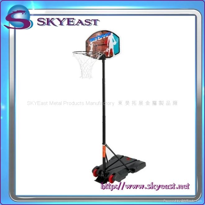 Portable Basketball Stand Backboard Hoop Net Set Height Adjustable With Wheels 2