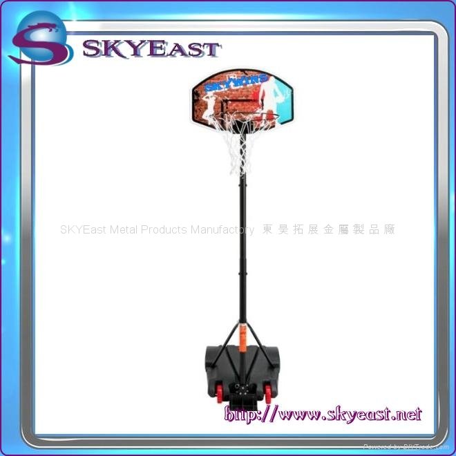 Portable Basketball Stand Backboard Hoop Net Set Height Adjustable With Wheels 3