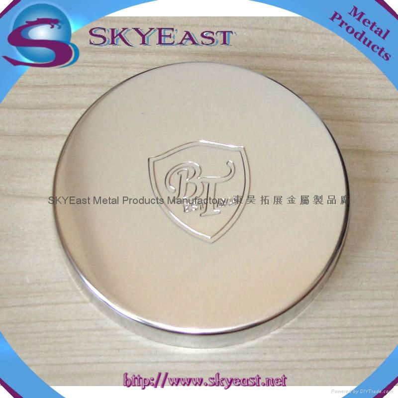 Glossy Silver Oxidation Aluminum Screw Lids with PP Inner for Bottle