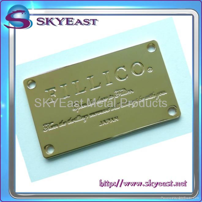 Shiny Gold Metal Label Plate