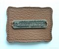 Distressed Color Metal Label With Leather Patch