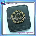 Enamel Metal Nameplate with Leather Patch 1