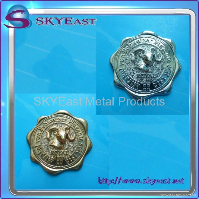 3D凸起合金羊标牌 4