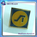 Gold metal pin badge with enamel 1