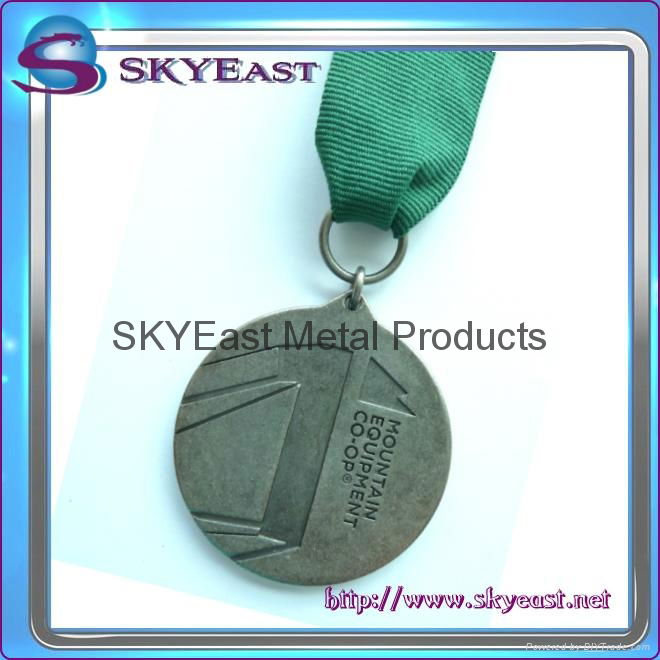 Raised Logo Metal Medallions with Webbing