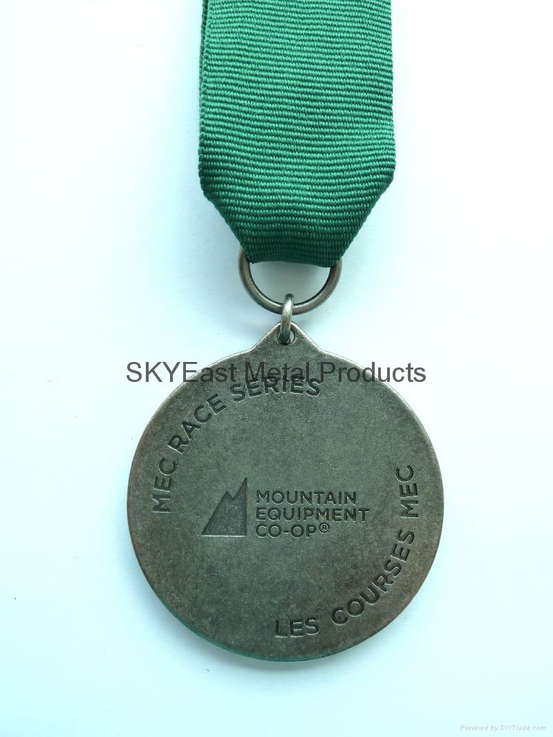 Raised Logo Metal Medallions with Webbing 4