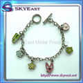 Metal Bracelets with Enamel Charms & Rhinestones 1