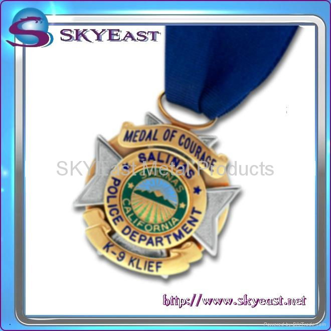 High Quality Printed Metal Medals with Ribbon