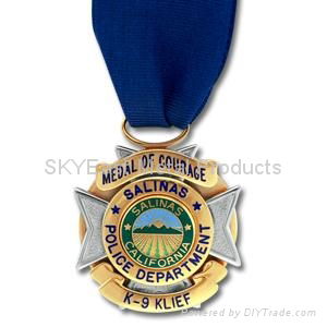 High Quality Printed Metal Medals with Ribbon 2