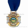 High Quality Printed Metal Medals with Ribbon