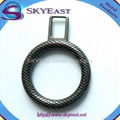  Engraved Pattern Circle Metal Zipper Puller