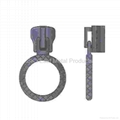  Engraved Pattern Circle Metal Zipper Puller