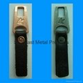 Metal Zip Puller with Engraved PU Leather