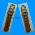 Metal Zip Puller with Engraved PU Leather 3