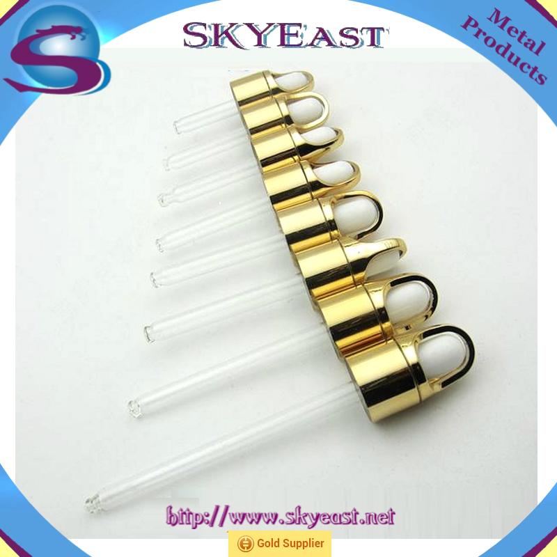 Wholesale Transparent Glass Pipette Rubber Dropper with Aluminium Caps