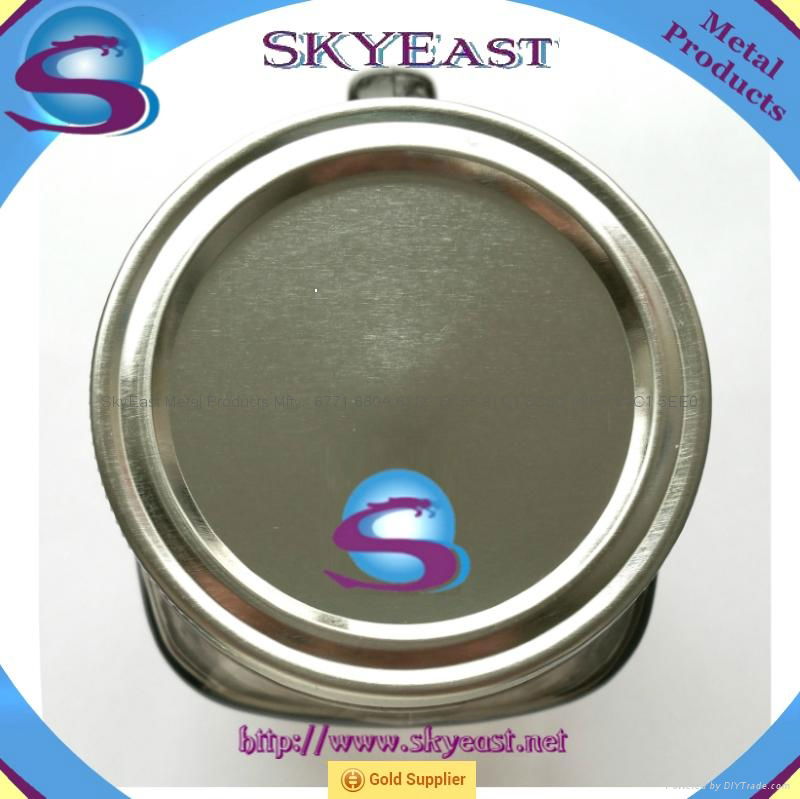 Hot Sell Printed Logo Two Pieces Metal Lid with Plastic Coating 4