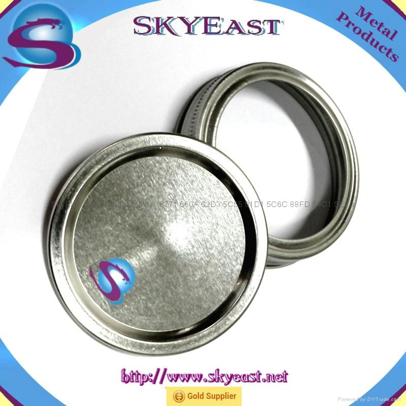 Hot Sell Printed Logo Two Pieces Metal Lid with Plastic Coating 2