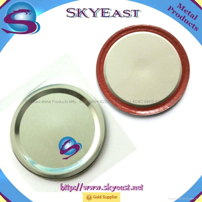 Hot Sell Printed Logo Two Pieces Metal Lid with Plastic Coating 3