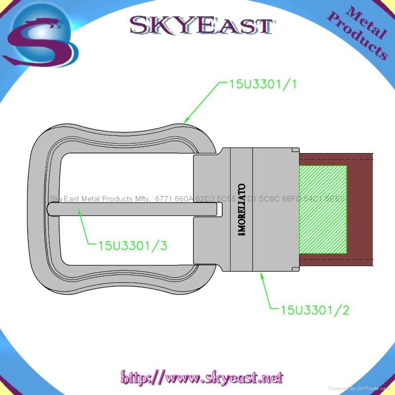 Shiny Metal Adjustable Belt Pin Buckles 4
