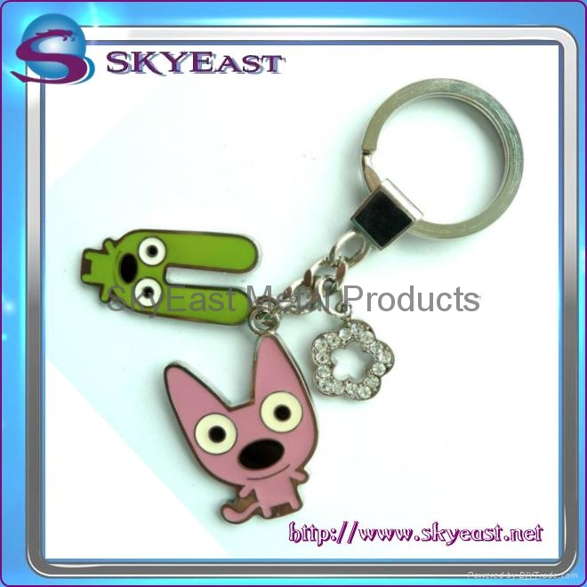 Rhinestones and Epoxy Metal Key Chain Set 2