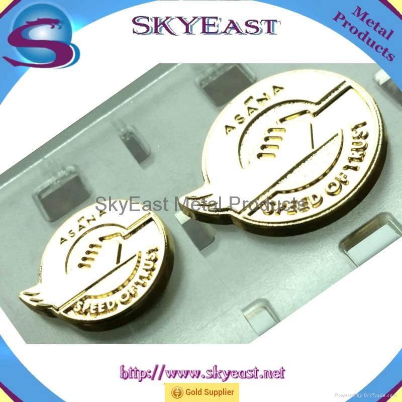  Customized Engraved Logo Metal Pin Badges 3