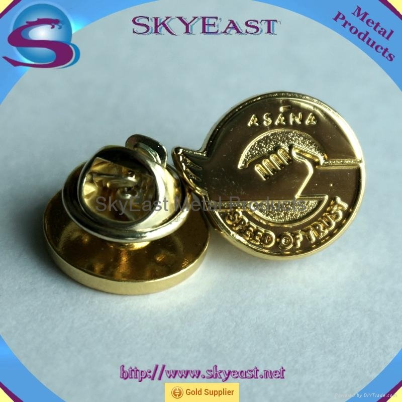  Customized Engraved Logo Metal Pin Badges