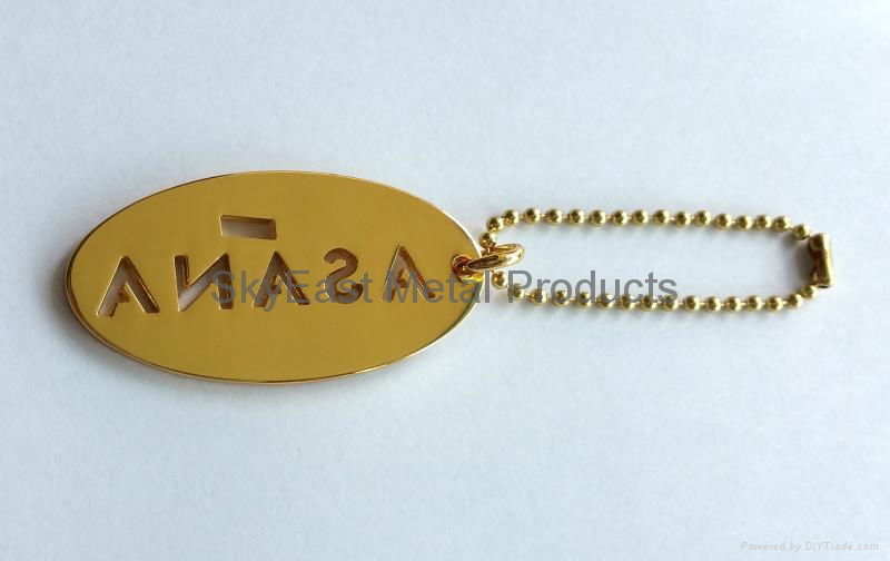 Branded Logo Metal Pendants with Chain 4