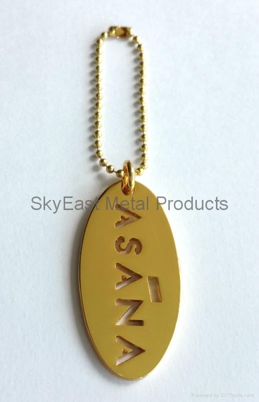 Branded Logo Metal Pendants with Chain 5