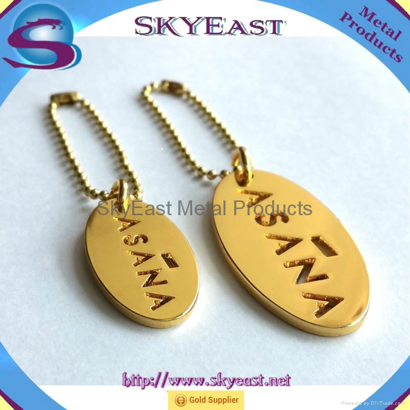 Branded Logo Metal Pendants with Chain