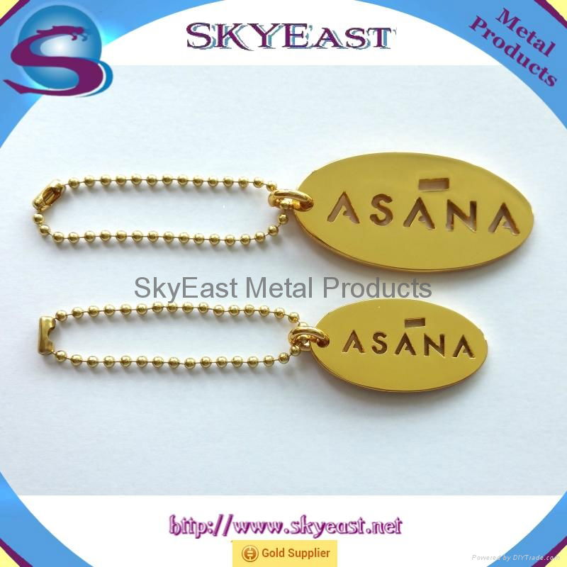 Branded Logo Metal Pendants with Chain 2