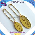 Branded Logo Metal Pendants with Chain 3