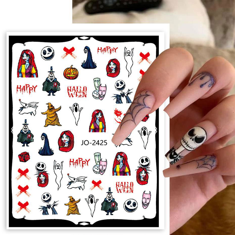  Halloween Nail Stickers Nail Art Supply Nail Tips Nail Accessories  2