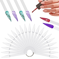 Nail Color Swatch Sticks Stiletto Nail Sample Sticks  Nail Color Display Swatch 