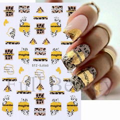 Leopard Skin Nail Sticker Nail Tips Nail Decals Nail Decoration