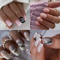 Marble Pattern Nail Tips Nail Art Decals Nail Decals 12pcs Set 3