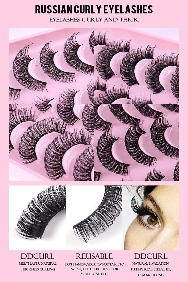 DD Russia Curl Eye Lashes False Mink Mixed Styles Eye Lashes 20 Pair Package 2