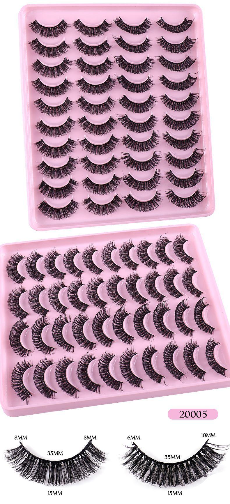 DD Russia Curl Eye Lashes False Mink Mixed Styles Eye Lashes 20 Pair Package 4