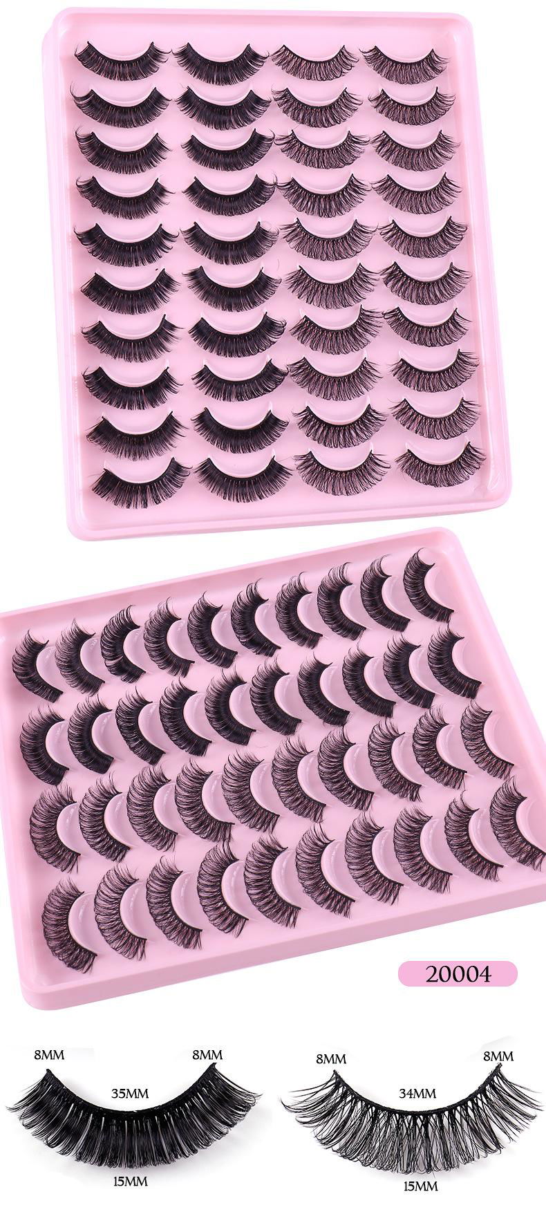 DD Russia Curl Eye Lashes False Mink Mixed Styles Eye Lashes 20 Pair Package 5
