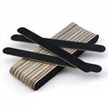  Wooden Nail Files 100/180 Grit , Black Professional Reusable Emery Boards  2