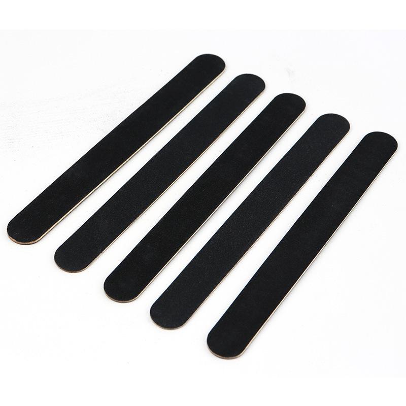 Wooden Nail Files 100/180 Grit , Black Professional Reusable Emery
