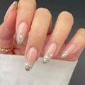 Almond Heart Bling Wearable Nails  1